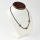 Amber necklace with round beads for women